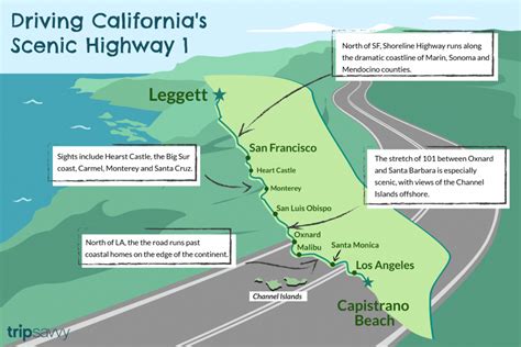 California Highway 1 Scenic Drive Map | Printable Maps