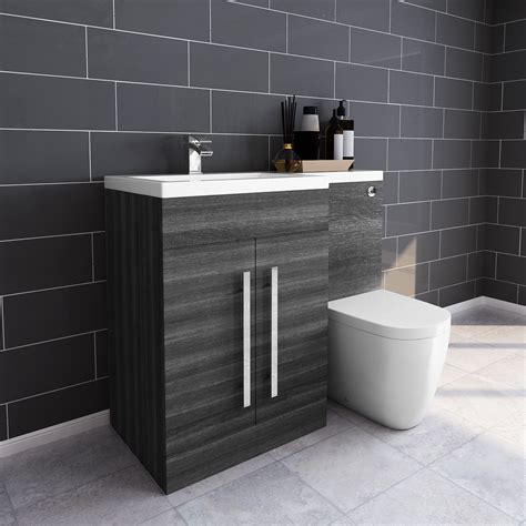 Bathroom Basin Vanity Unit Toilet Combined Furniture Tall Cabinet ...