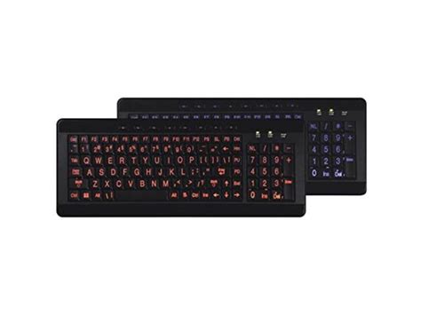 Large Font Print Usb Led Backlit Keyboard, Orange And Blue (-Lob-Bkb) - Newegg.com