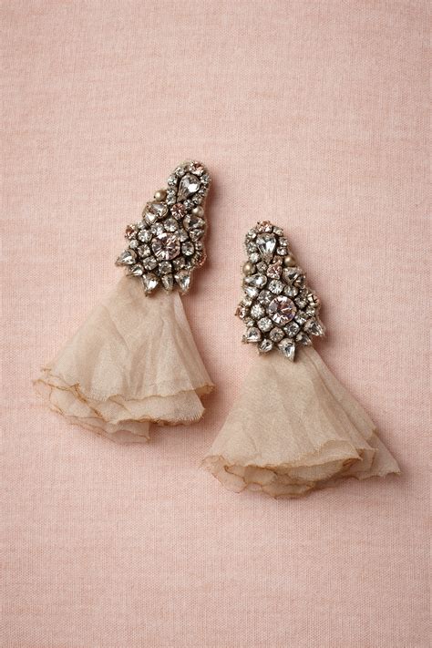 vintage inspired bridal earrings BHLDN | OneWed.com