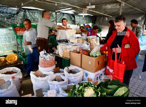 Marsaxlokk, market street Stock Photo - Alamy