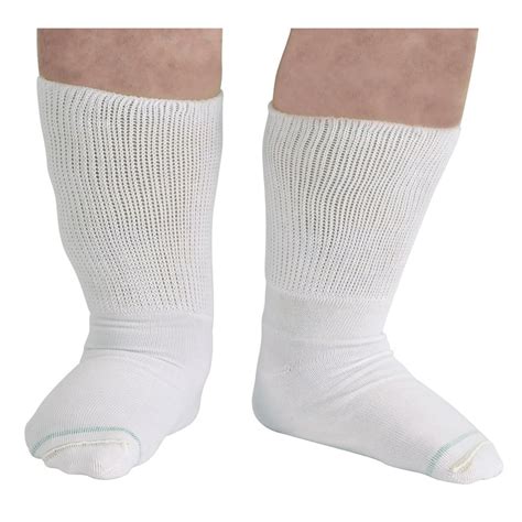 Extra Wide Socks - Women's Bariatric Diabetic Socks X-Wide - White - 3 Pairs - Walmart.com ...