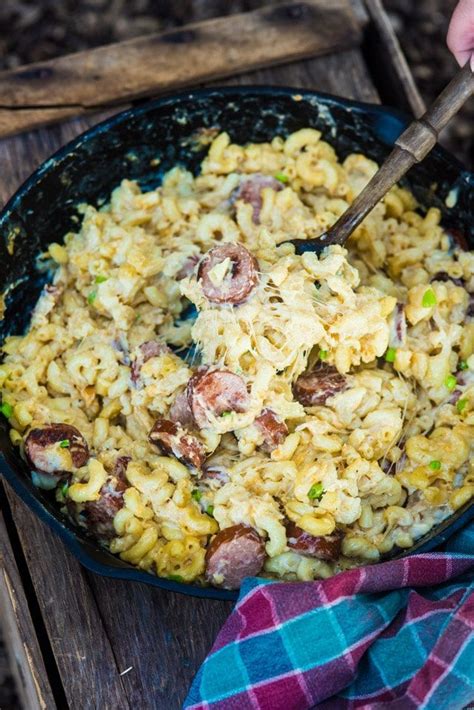 Camping Mac and Cheese with Kielbasa | Camping dishes, Meals, Easy ...