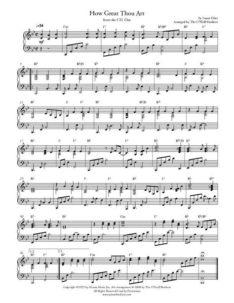 How Great Thou Art | Sheet Music | Sheet music, Music, Hymnal