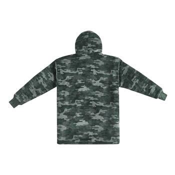 Adult Unisex Sherpy Camo Reversible Wearable Blanket Hoodie - Boscov's