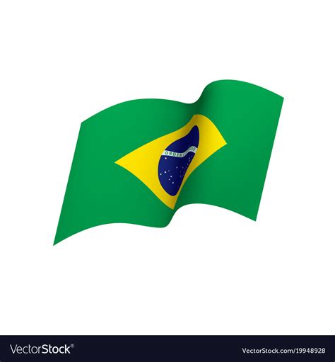 Brazil flag Royalty Free Vector Image - VectorStock