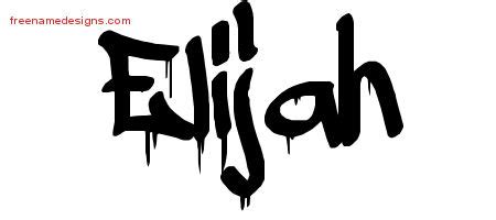 Graffiti Name Tattoo Designs Elijah Free - Free Name Designs