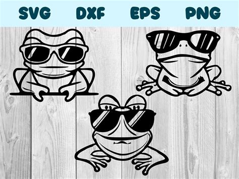 Frog With Glasses Clipart Frog With Glasses Png Frog With - Etsy