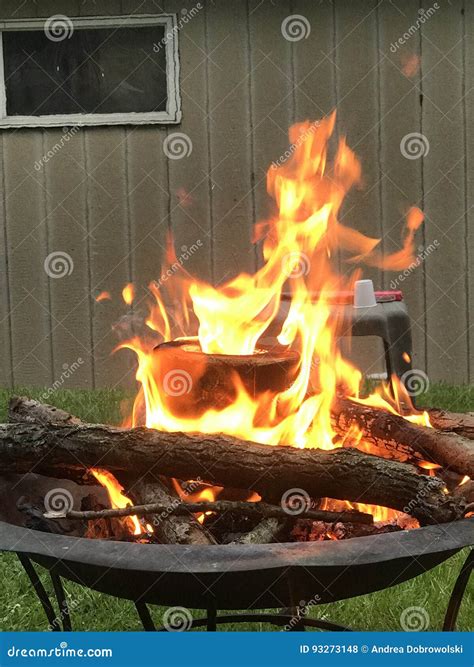 Fire Crackling stock photo. Image of weekend, relax, crackling - 93273148