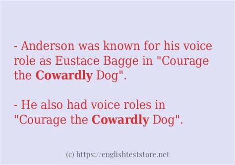 In-sentence examples of "cowardly" - EnglishTestStore Blog