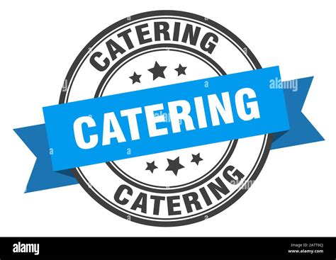 catering label. cateringround band sign. catering stamp Stock Vector ...