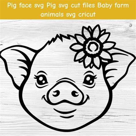 Pig Faces SVG Cut File for Cricut | Master Bundles