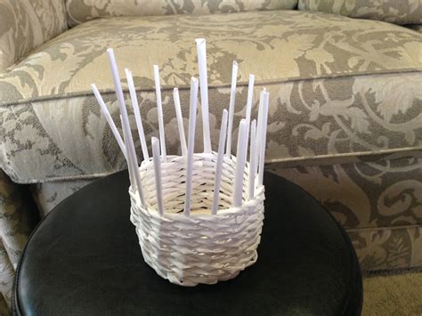 Paper basket weaving Paper Basket Weaving, Taper Candle, Candles, Projects To Try, Candy, Candle ...
