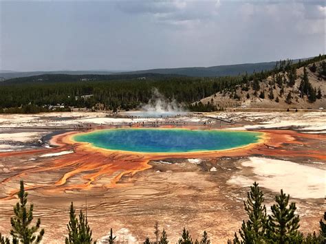 Loved the new (ish) hike to the Grand Prismatic Spring Overlook at Yellowstone National Park USA ...