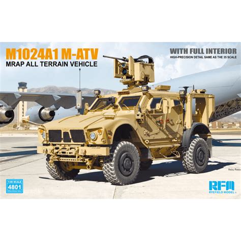 Rye Field Model RM4801 1:48 M1024A1 M-ATV US MRAP All Terrain Vehicle With Full Interior ...