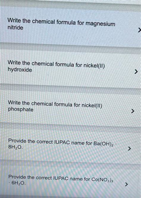 Solved Write the chemical formula for magnesium nitride | Chegg.com