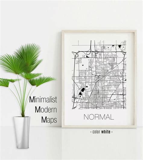 Normal Illinois Normal IL Map Normal Map Normal Print | Etsy