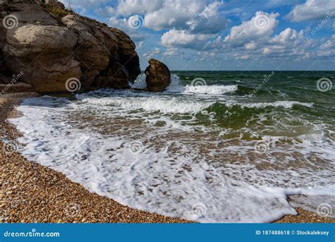 The Beaches of the Generals of the Crimean Peninsula in Cloudy Weather ...