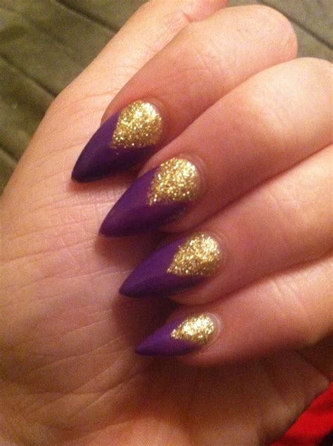 10 Purple Stiletto Nail Designs You Must Have - Pretty Designs