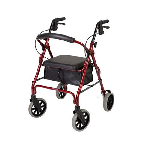 Days V4206 Standard Seat Walker with Vinyl Bag, 22 inch Red