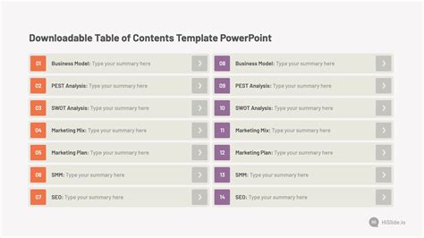 Table of Contents PowerPoint, Google Slides Template - Download