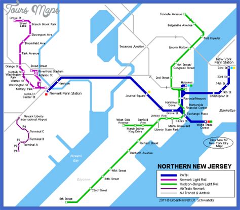 Newark Subway Map - ToursMaps.com