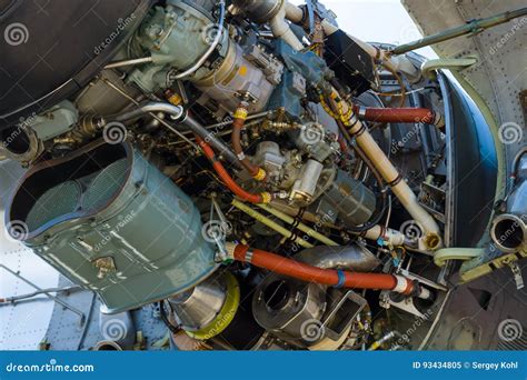 Turboprop Engine Rolls-Royce Tyne Rty. 20 Mk 22 Close-up Of A Aircraft ...