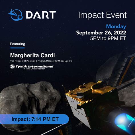 Tyvak International SRL to Participate in NASA DART Impact Event - Terran Orbital