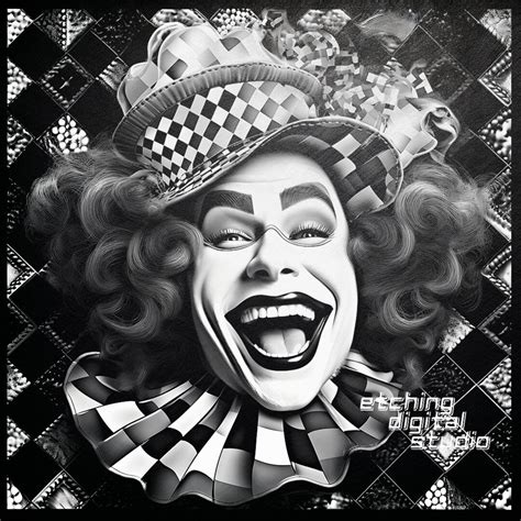 Clown PNG for CNC Laser Engrave, Laser Burn, Glowforge File, Lightburn, Slate Coaster, CNC ...