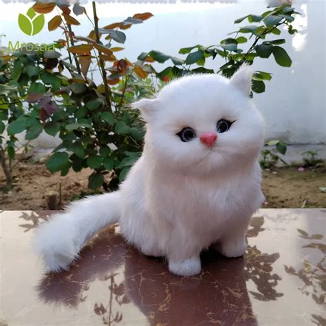 New Arrival Cat Animal Models Stuffed Plush Toy Realistic Persian Cat Dolls With Sound Effect ...