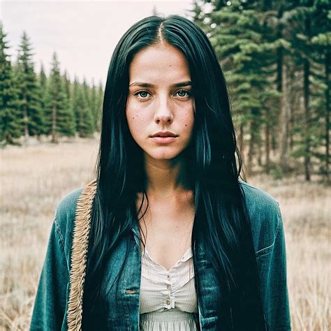 AI Portrait photo | a woman standing in a field with trees i… | Flickr