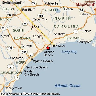 Cherry Grove Beach, South Carolina Area Map & More