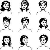 Vector collection of stylized pin up girls in different poses — Stock Vector © tachyglossus ...