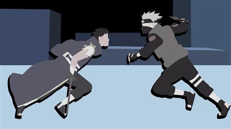 Minimalist Kakashi vs Obito by MontajesEsponja