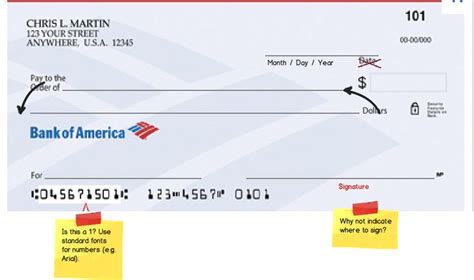 bank of america checks | ... is a crude mock-up of my suggested design ...