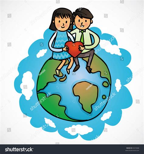 We Love Earth Stock Vector Illustration 5672068 : Shutterstock