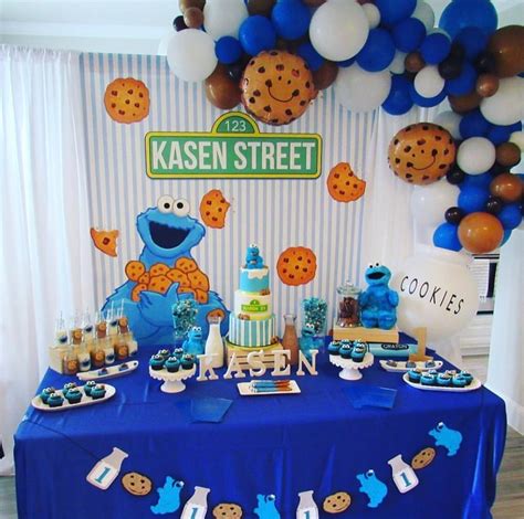 Party Features l Party Ideas on Instagram: “🎉 Round 2 🍪 . . 🍪 Cookie Monster party decor by ...