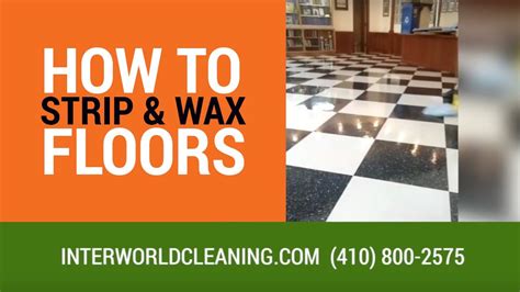 HOW TO STRIP AND WAX FLOORS - YouTube