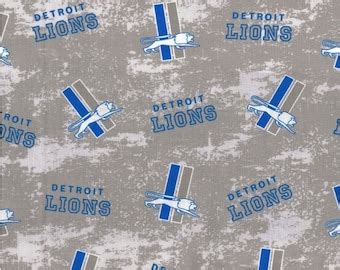 NFL Detroit Lions Cotton Fabric by the Yard 14727 D - Etsy