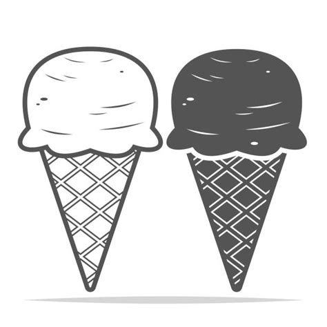 An Ice Cream Cone Silhouette Illustrations, Royalty-Free Vector Graphics & Clip Art - iStock