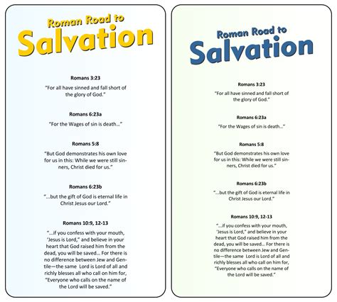 Roman Road To Salvation Printable