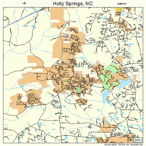 Holly Springs North Carolina Street Map 3732260