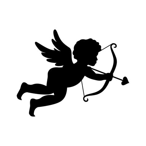 Cupid silhouette vector 6720682 Vector Art at Vecteezy