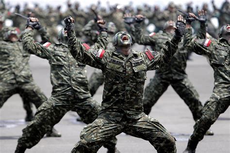 Indonesian Army Commandos (Kostrad) in a martial arts demonstration ...