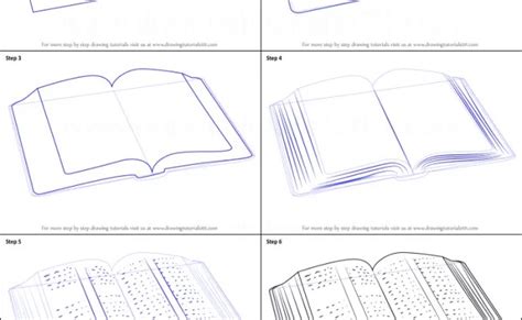 How To Draw An Open Book Open Book Drawing Open Book Drawing Tutorial ...