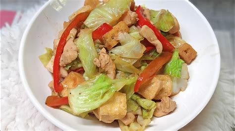 Budget Friendly Ulam Ideas Chicken,Tokwa And Cabbage Guisado Recipe ...