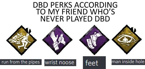 DBD Perks According To My Friend Who's Never Played DBD : r/deadbydaylight