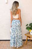 Sweet Satin Blue Floral Maxi Skirt – Beginning Boutique US