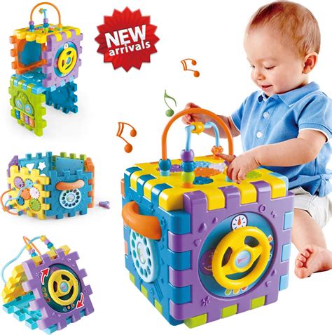 ACTRINIC Baby Toy 6-en-1 Centre de jeu multifonctionnel avec musique Perles de couleur ...