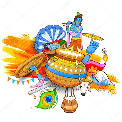 Happy Janmashtami Stock Vector by ©vectomart 81742700